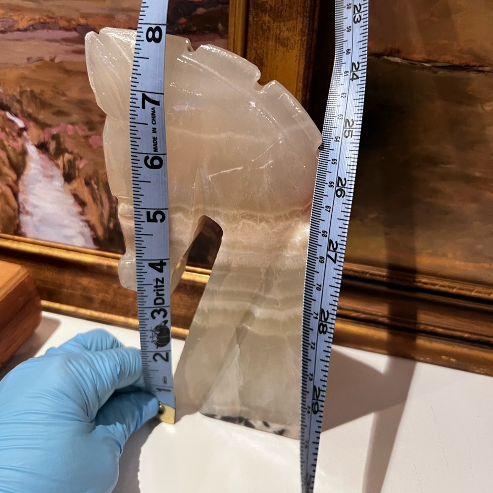 1960’s Italian onyx Horse Head Sculpture - Picture 4 of 6